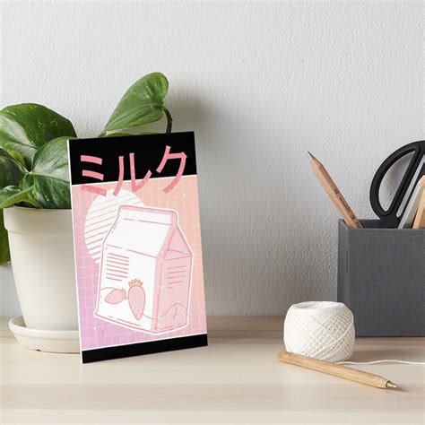 Japanese Strawberry Milk Shake Kawaii Carton Retro S Anime Art