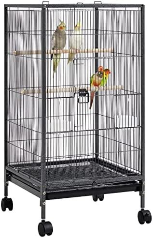 Yaheetech Inch Height Wrought Iron Bird Cage Open Top Parrot Cage