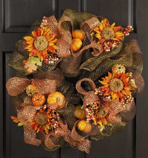 Fall Deco Mesh Wreath Ideas Inspiring Autumn Decor For The House