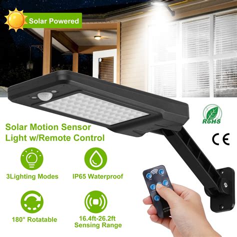 Solarek Solar Wall Light Outdoor 60leds Pir Motion Sensor Remote