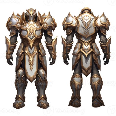 Fantasy Knightly Armor Isolated On Transparent Background 3d Rendering