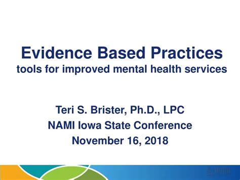 Ppt Evidence Based Practices Tools For Improved Mental Health