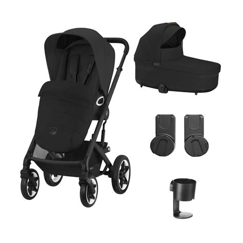 Cybex Talos S Lux Black Frame 8 Piece Bundle Moon Black Everything Baby