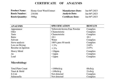 Horny Goat Weed Powder Pure Extract Epimedium Grandiflorum