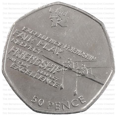 2011 Olympic Rowing 50p Circulated The Britannia Coin Company