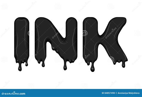 Vector Word Made Of Ink Stock Vector Illustration Of Word