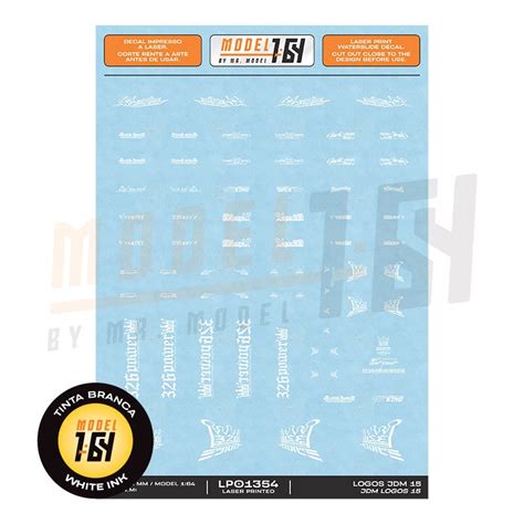 Decalque Logos JDM Model LP Diecast Hot Wheels Customização Shopee Brasil