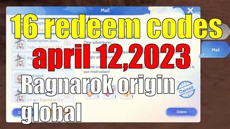 Updated Redeem Codes Ragnarok Origin Global Youtube