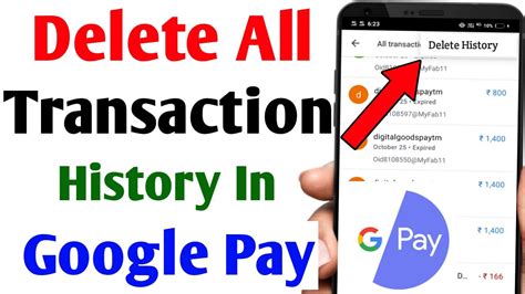 How To Delete Google Pay Transaction History How To Delete