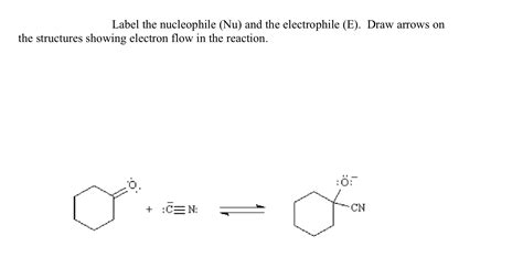 Solved Label The Nucleophile Nu And The Electrophile E Chegg