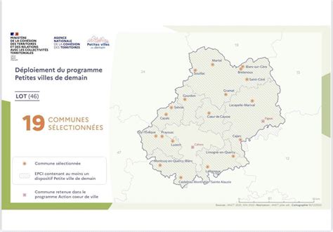 Lot 19 communes lauréates du programme Petites villes de demain et