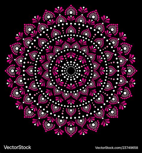 Mandala dot painting design aboriginal Royalty Free Vector