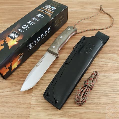 Joker Nomad Fixed Knife 5 N695 Steel Full Tang Blade Canvas Micarta