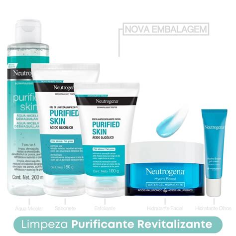 Kit Limpeza Facial Neutrogena Gel De Limpeza 150g Purified Skin