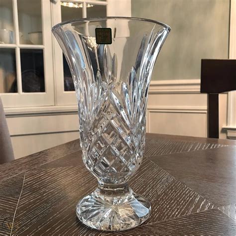 Genuine Marquis By Waterford Crystal Vase 10 Flared Footed Glendale Pattern New 1868998167