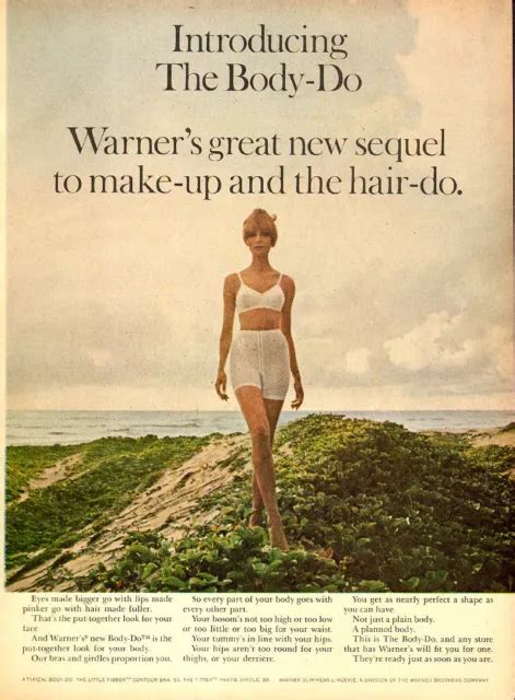 1977 LINGERIE VINTAGE AD WARNER S BODY DO Ceintures Et Soutiens Gorge