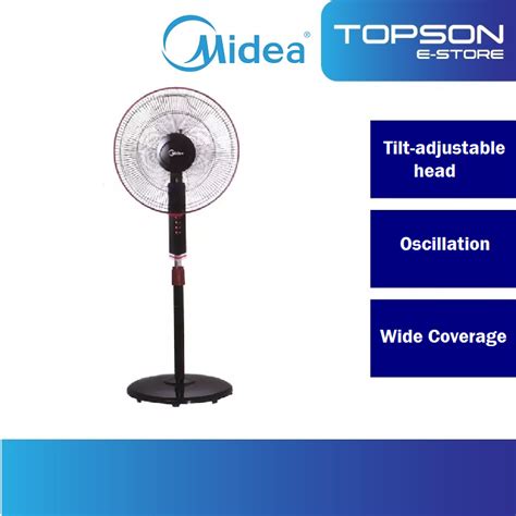 Midea 16 Inch 3 Speed Stand Fan MF 16FS10N With 3 Blades Lazada