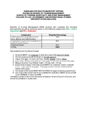 Practicum Report Writing Guidelines Bba Lp The Standard Guidelines