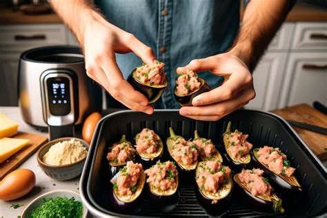 Receta Berenjenas Rellenas De Atún En Air Fryer Saludables