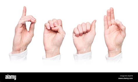 Hand Sign Language Alphabet Deaf High Resolution Stock Photography And