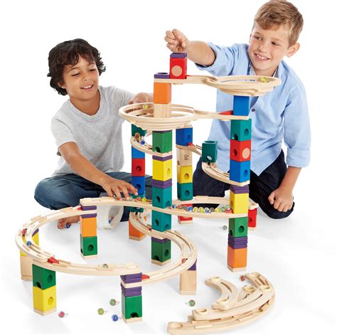 Award Winning Hape Quadrilla Wooden Marble Run Construction The