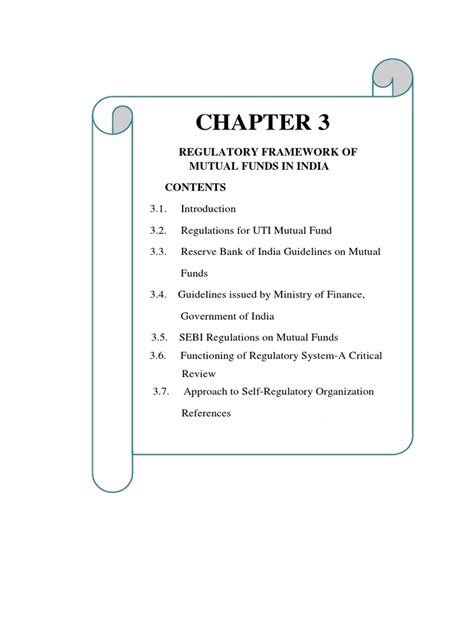 Regulatory Framework Of Mutual Funds In India Pdf Mutual Funds