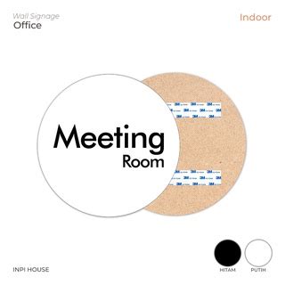 Jual Meeting Room Sign System Interior Papan Tanda Ruang Hitam