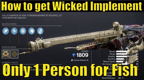 How To Get Wicked Implement Secret Exotic Scout NO FISHING NEEDED