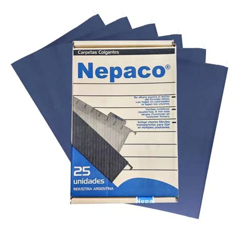 Carpeta Colgante De Color Azul Nepaco Pack X Und