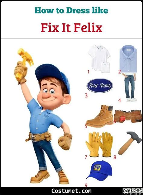 Fix It Felix (Wreck-It Ralph) Costume for Cosplay & Halloween