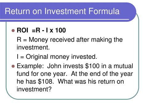 Ppt Return On Investment Powerpoint Presentation Free Download Id