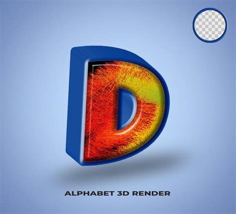 3d Renderize A Linha Do Alfabeto Azul Com Colorido Abstrato Brilhante