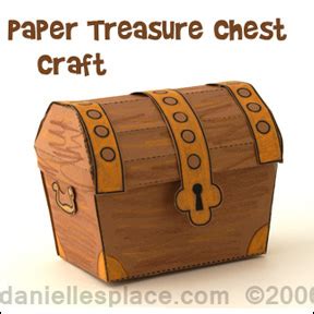 Paper Treasure Box Craft Printable Craft Patterns