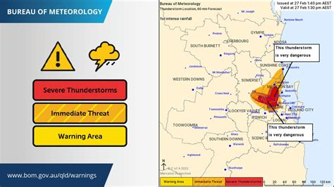 Bureau Of Meteorology Queensland On Twitter ⚠️⛈️ Updated Severe