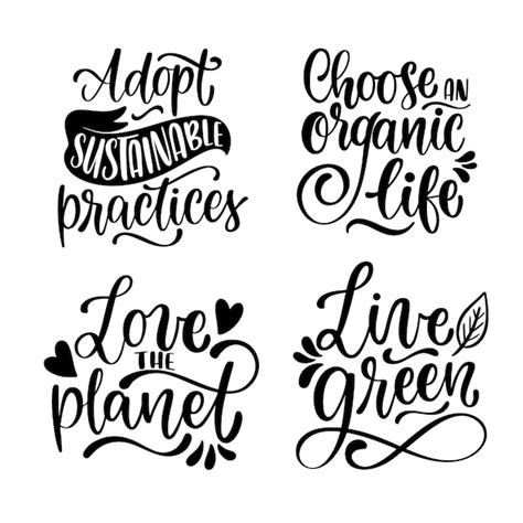 Premium Vector Black Lettering Save The Planet Stickers Collection