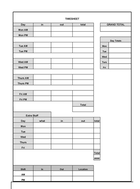 40 Free Timesheet Templates In Excel Templatelab