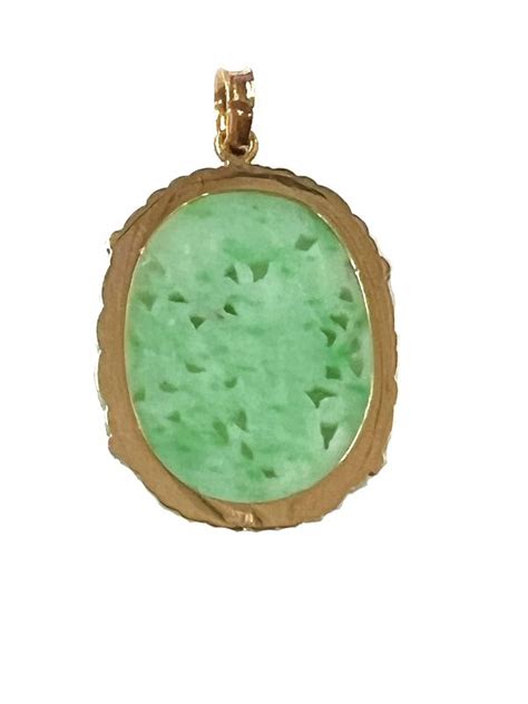 Vintage Carved Jade Pendant