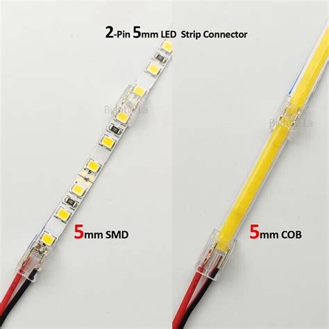 Pcs Pin Mm Cob Led Strip Connector Kit For Strip To Wire And