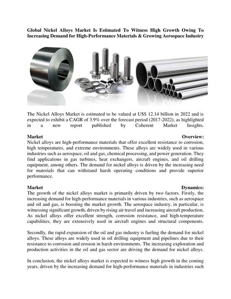 Ppt Nickel Alloys Market Powerpoint Presentation Free Download Id