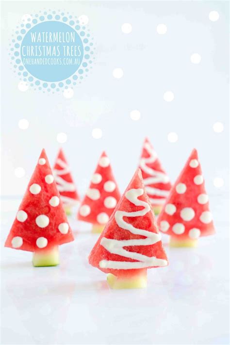 Watermelon Christmas Trees - One Handed Cooks