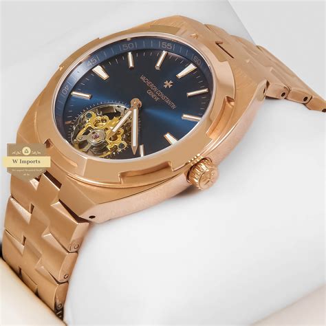 Latest Collection Tourbillon Rose Gold With Blue Dial Automatic Watch