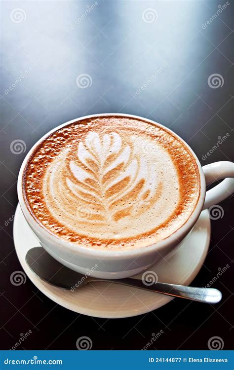 Coffee with foam art stock image. Image of tasty, frothy - 24144877