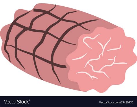 Smoked ham Royalty Free Vector Image - VectorStock