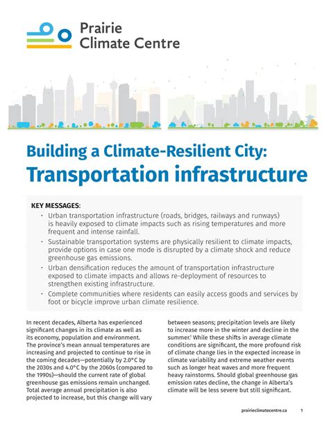 Building A Climate Resilient City Transportation Infrastructure