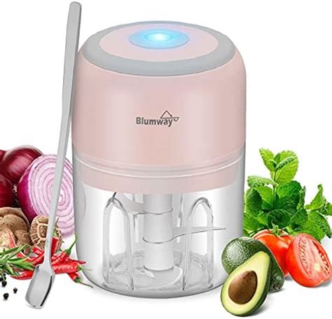 Electric Mini Food Chopper Wireless Portable Enhanced Power 3 Blades