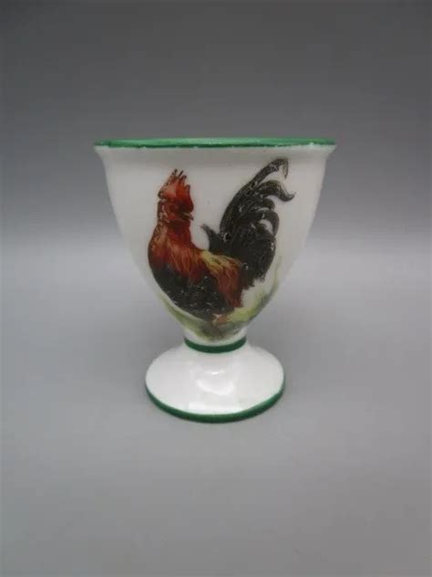 Coquetier Ancien En Porcelaine De Limoges D Cor De Coq Eur