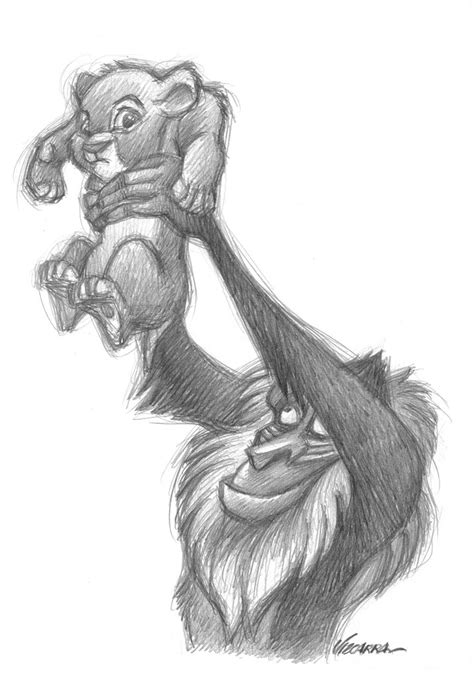 Lion King Simba Rafiki Drawing