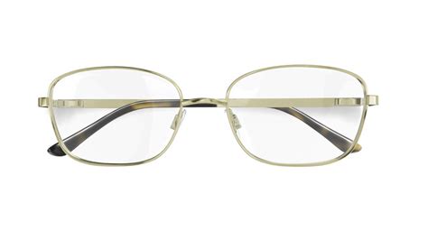 Specsavers Womens Glasses Xois Gold Rectangle Metal Stainless Steel