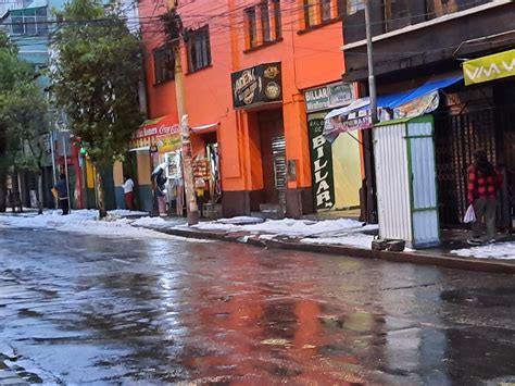 Intensa Granizada En La Paz Ocasiona La Ca Da De Tinglado Inundaci N