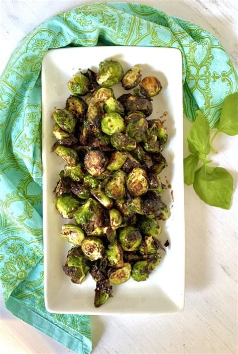 Air Fryer Brussels Sprouts With Balsamic Glaze Swirls Of Flavor